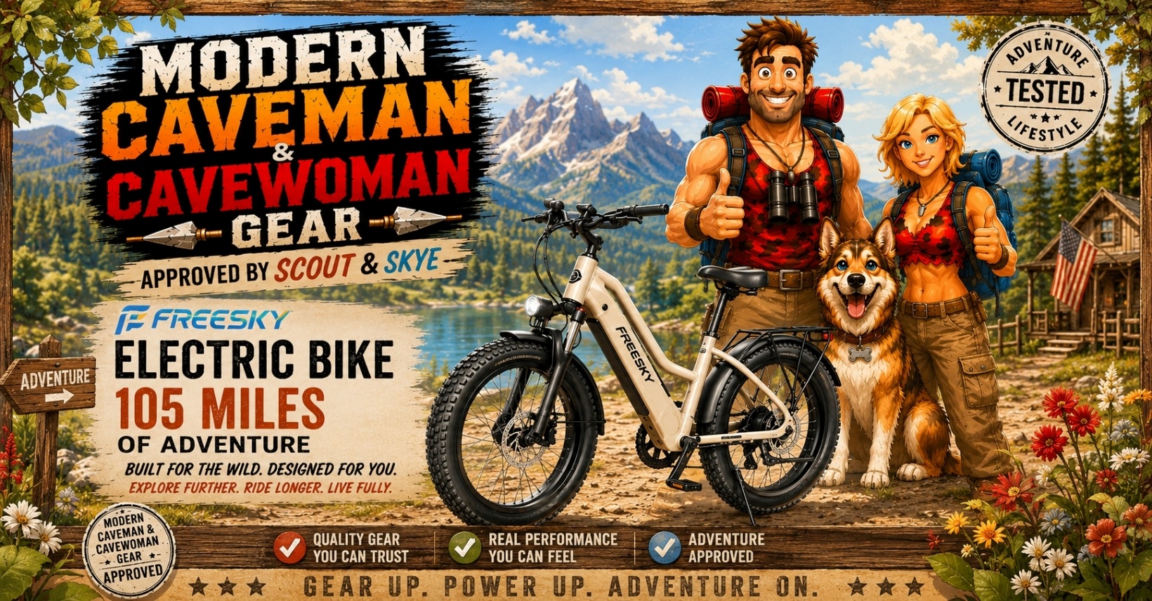 Freesky Electric Bike - Modern Caveman Gear