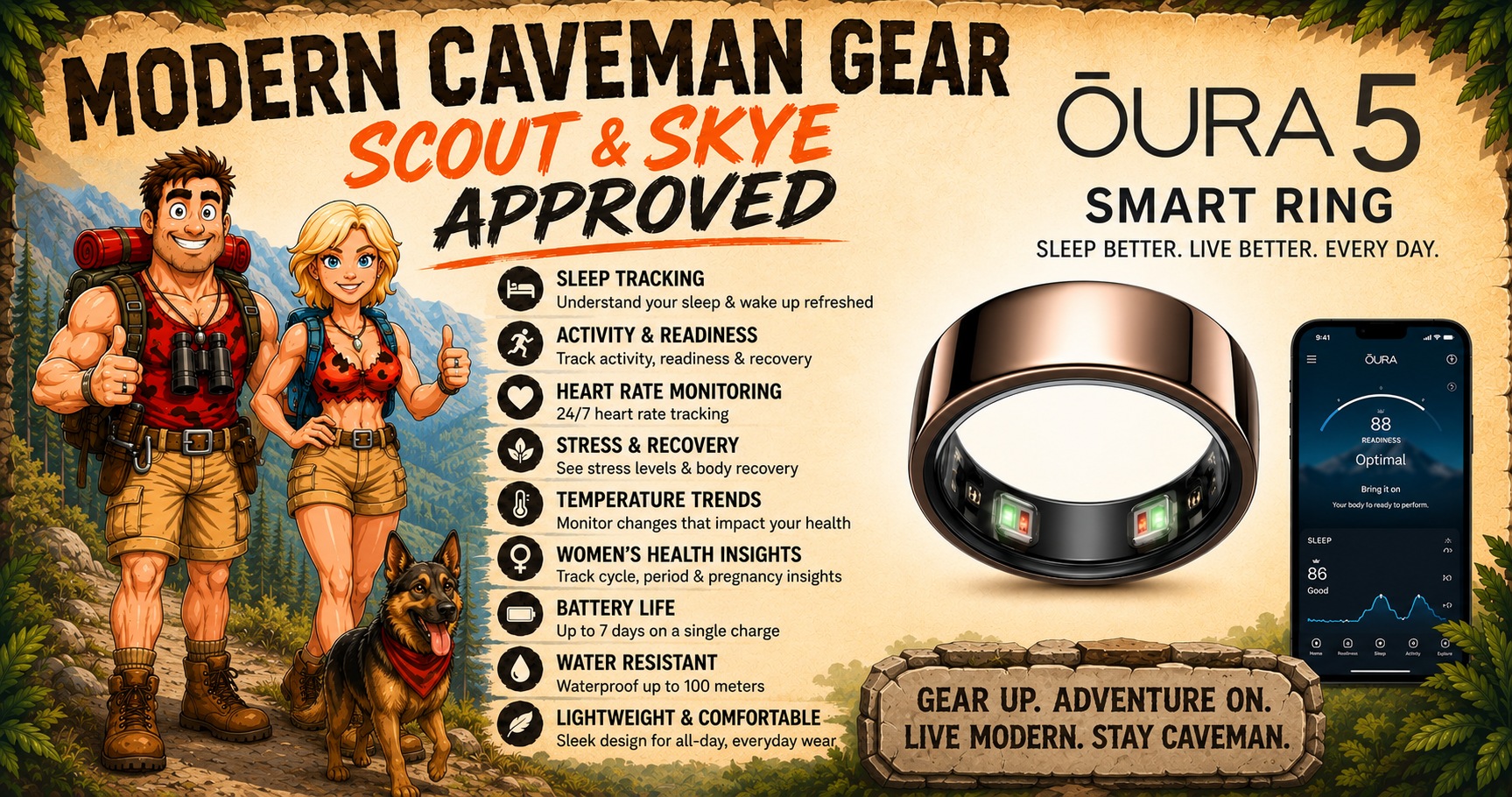 Oura 5 Smart Ring - Scout & Skye Approved - Modern Caveman Gear