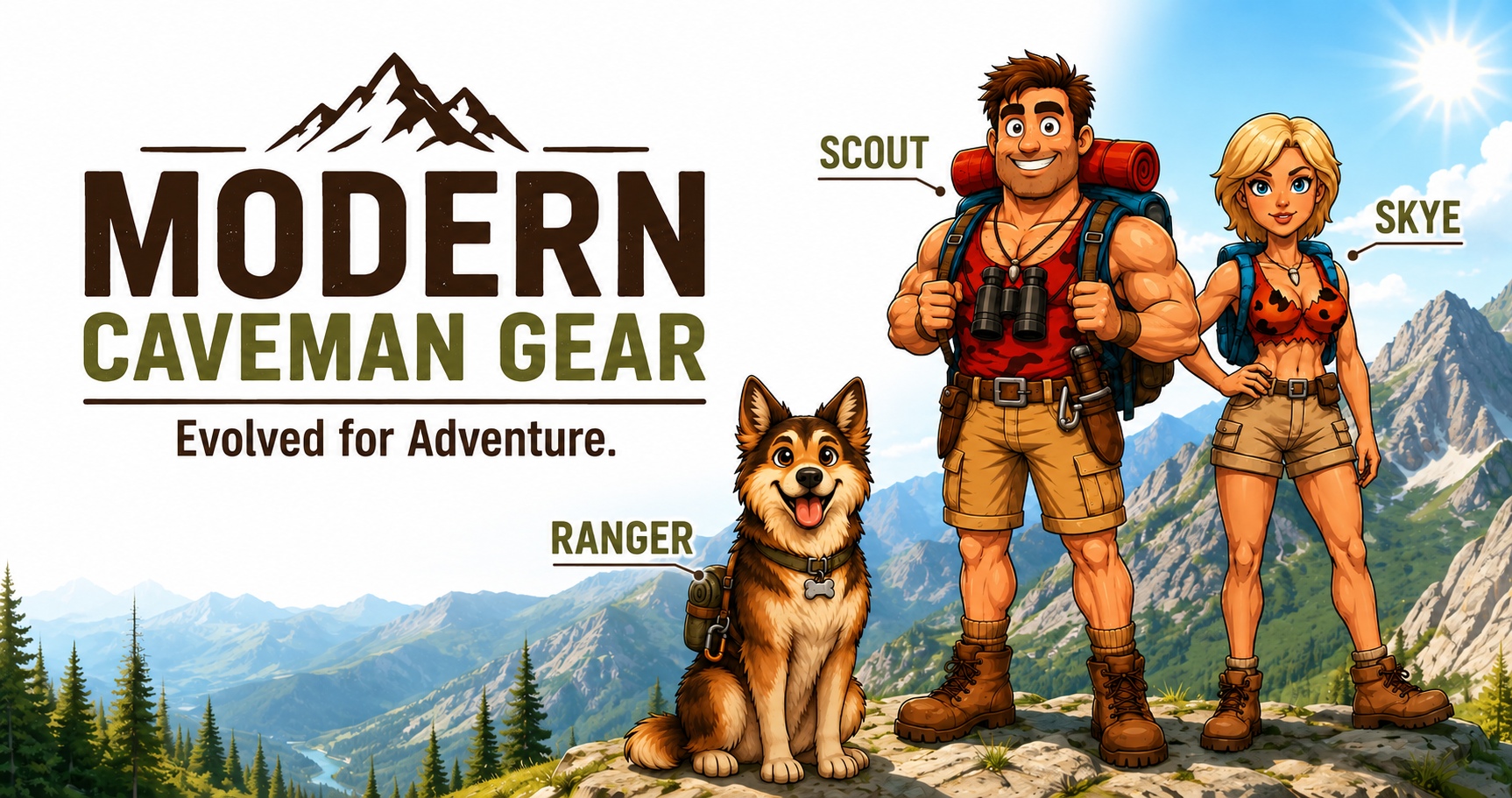 Modern Caveman Gear - Scout, Skye, Ranger - Evolved for Adventure